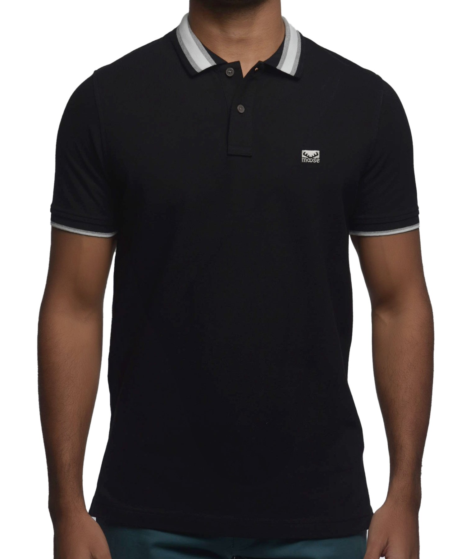 Men’s Slim Fit Urban Polo T-shirt – Black